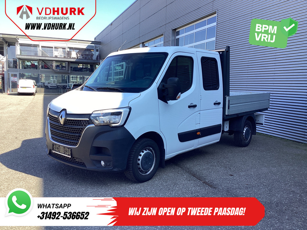 Renault Master Open laadbak 2.3 dCi 150 pk DC Dubbel Cabine Open laadbak/ 7 Pers./ 2.5t Trekverm./ Airco/ Trekhaak/ 242x204x40/ Pick-Up 8