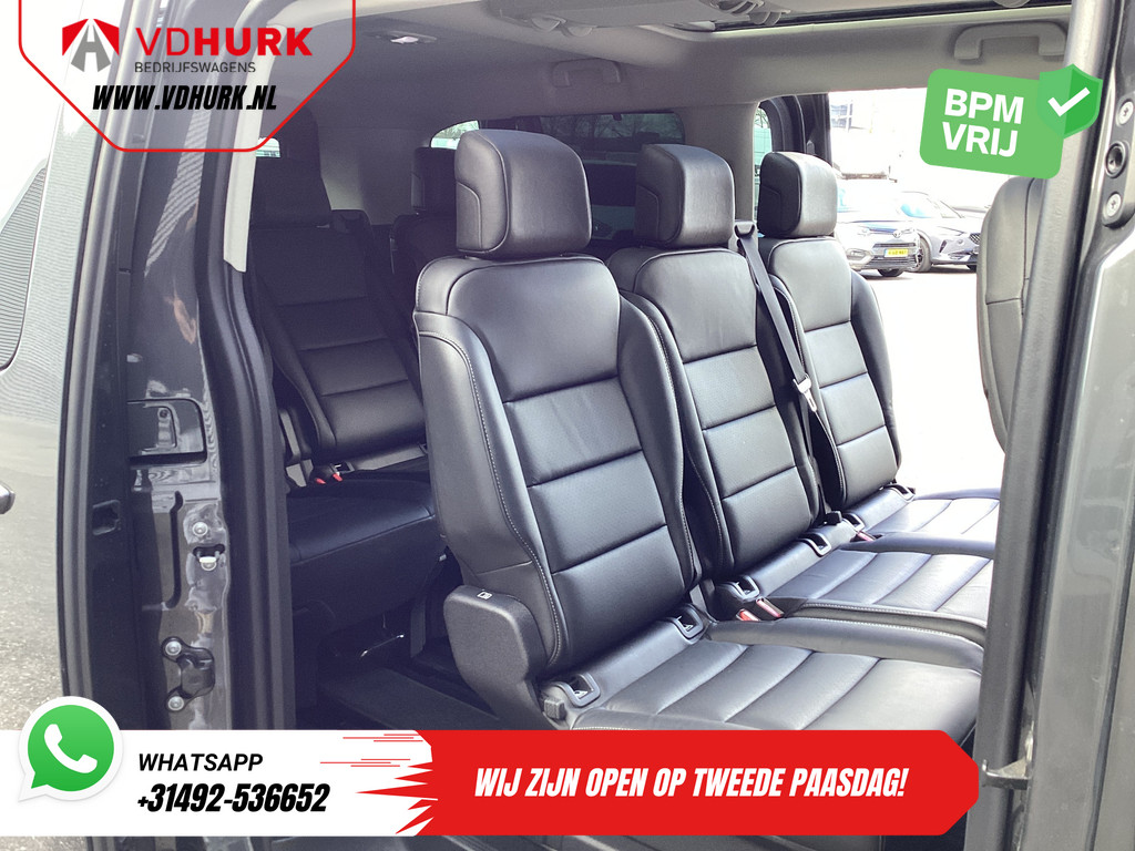 Peugeot e-Traveller Personenvervoer L3 75kWh 348 km WLTP LED/ Snellader/ Pano/ 8 pers./ Adapt.Cruise/ Leder/ 2x Elek.Schuif/ Elek.stoelen/ Massage stoelen/ Stoelver 12