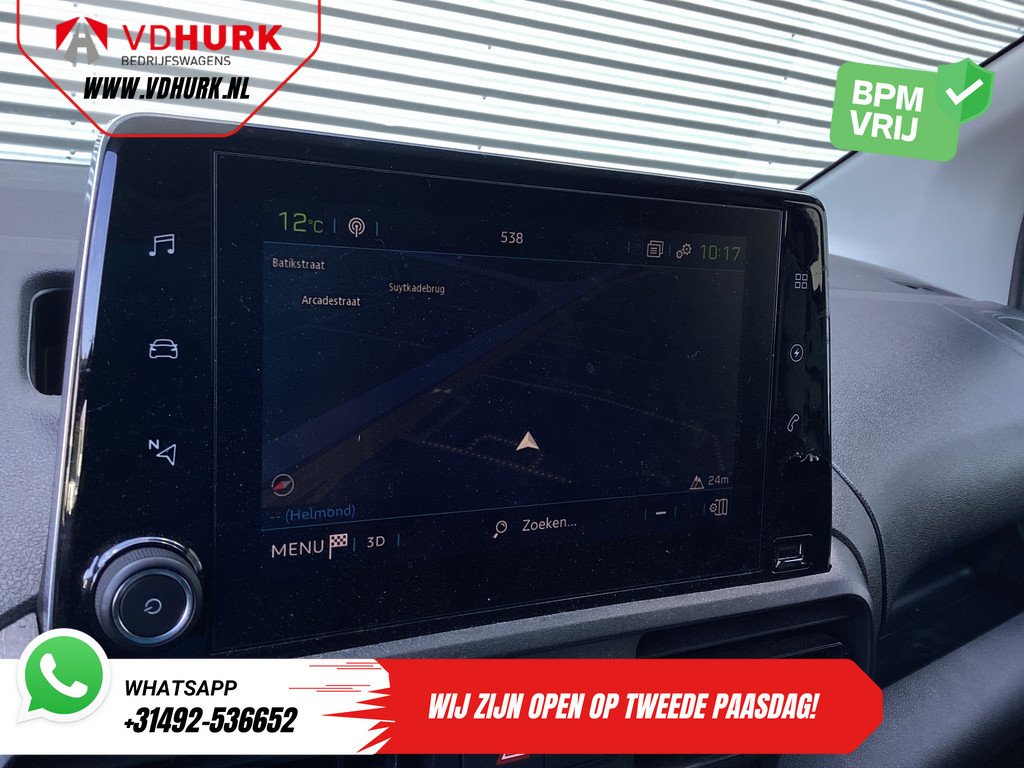 Peugeot e-Partner Bestelbus 50 kWh 280 km WLTP Snellader/ 3 Pers./ Standkachel/ Carplay/ Cruise/ Navi/ PDC/ Trekhaak 12