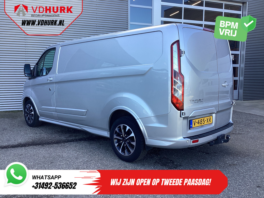 Ford Transit Custom Bestelbus Sport 2.0 TDCI Aut. 170 pk L2 DB-Riem VV/ Carplay/ Alarm III/ Stoelverw./ Navi/ Airco/ Camera/ Cruise/ PDC/ Trekhaak 1