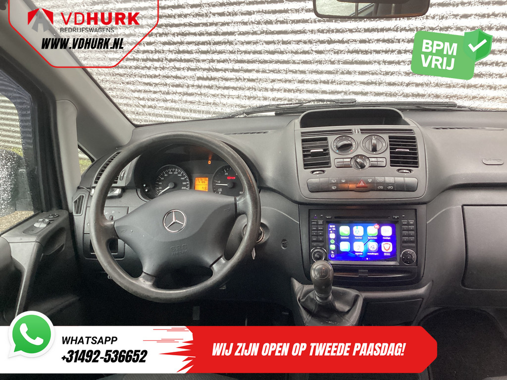 Mercedes-Benz Vito Bestelbus 113 CDI L3 DC Dubbel Cabine EXPORT Carplay/ Airco/ Camera/ 17” LMV/ PDC/ Trekhaak 13