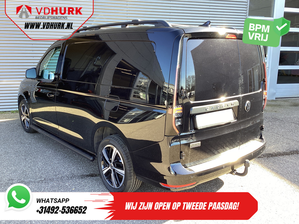 Volkswagen Caddy Cargo Maxi Bestelbus 2.0 TDI 125 pk DSG Aut. Black Edition LED/ Spoiler/ Frontlip/ 18'' LMV/ Adapt.Cruise/ Standkachel/ Stoelverw./ Leder/ Carplay/ N 1