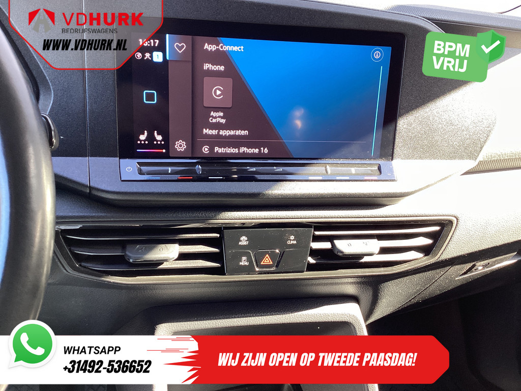 Volkswagen Caddy Cargo Maxi Bestelbus 2.0 TDI 125 pk DSG Aut. Black Edition LED/ Spoiler/ Frontlip/ 18'' LMV/ Adapt.Cruise/ Standkachel/ Stoelverw./ Leder/ Carplay/ N 10