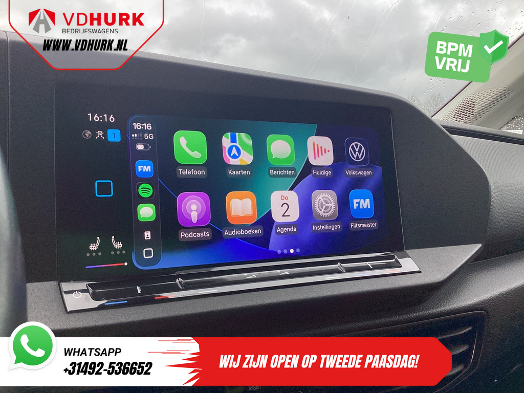 Volkswagen Caddy Cargo Maxi Bestelbus 2.0 TDI 125 pk DSG Aut. Black Edition LED/ Spoiler/ Frontlip/ 18'' LMV/ Adapt.Cruise/ Standkachel/ Stoelverw./ Leder/ Carplay/ N 11