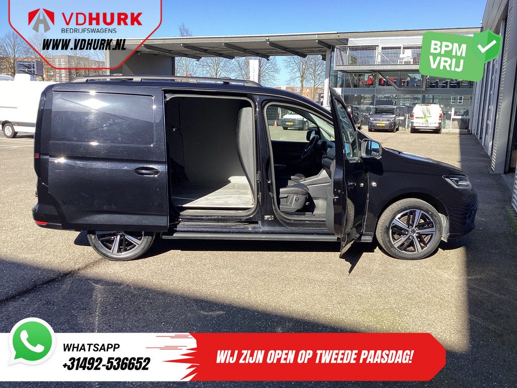Volkswagen Caddy Cargo Maxi Bestelbus 2.0 TDI 125 pk DSG Aut. Black Edition LED/ Spoiler/ Frontlip/ 18'' LMV/ Adapt.Cruise/ Standkachel/ Stoelverw./ Leder/ Carplay/ N 5