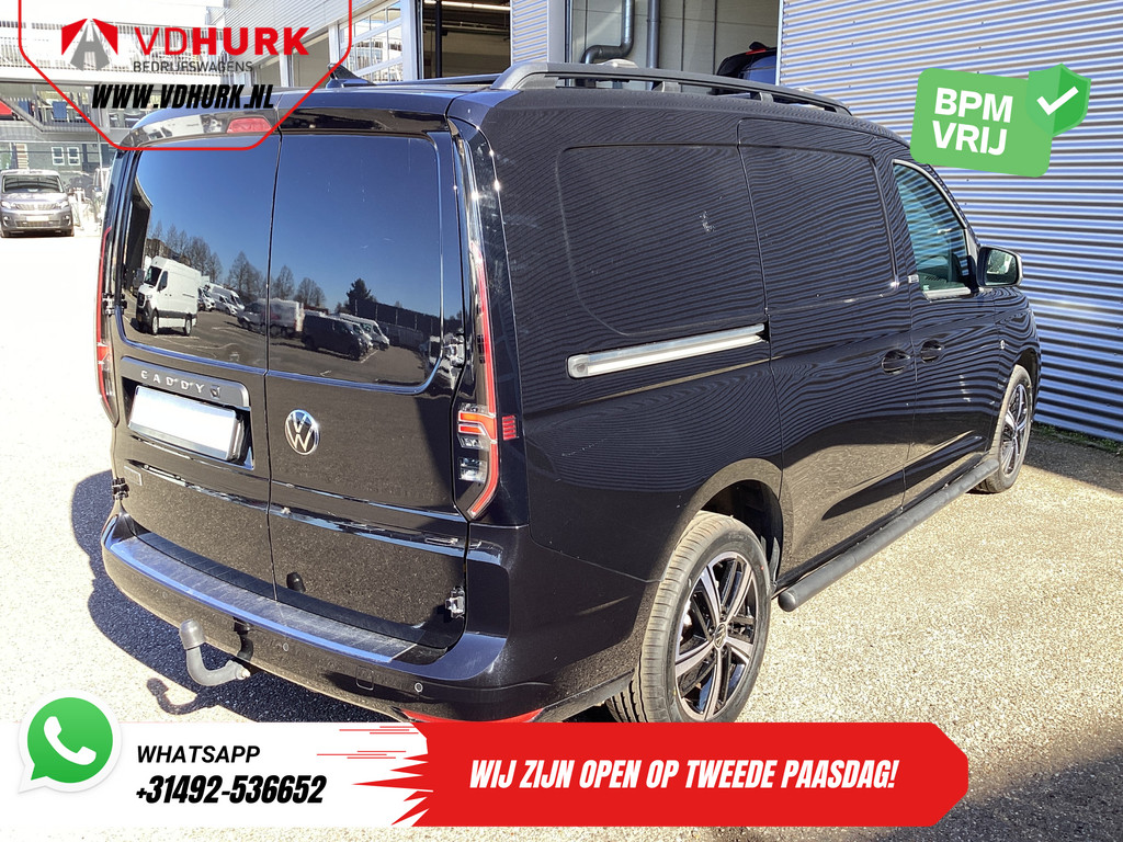 Volkswagen Caddy Cargo Maxi Bestelbus 2.0 TDI 125 pk DSG Aut. Black Edition LED/ Spoiler/ Frontlip/ 18'' LMV/ Adapt.Cruise/ Standkachel/ Stoelverw./ Leder/ Carplay/ N 8