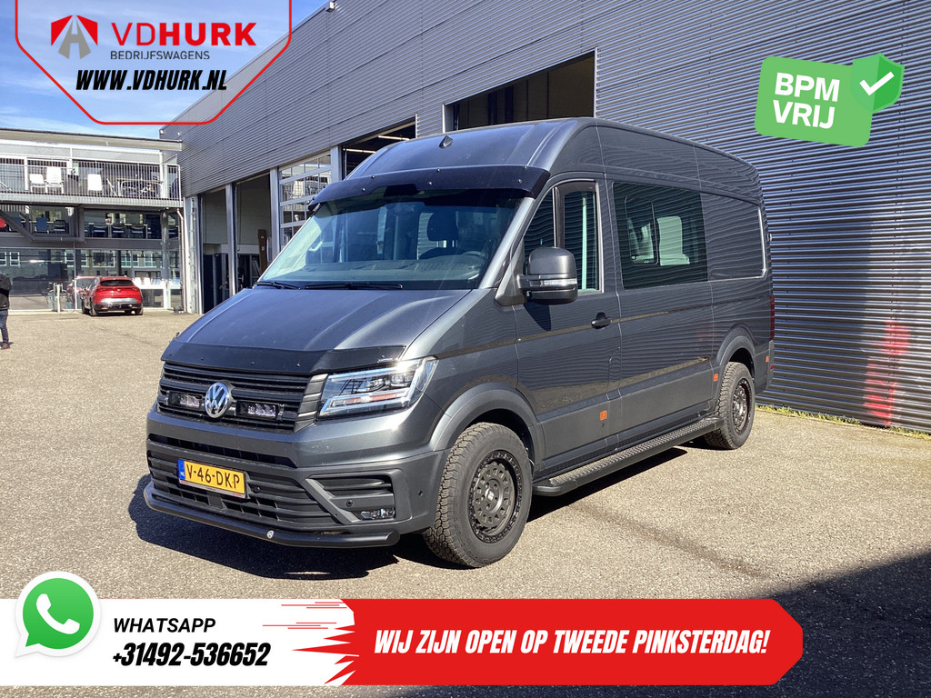 Volkswagen Crafter Bestelbus 2.0 TDI 180 pk DSG Aut. L3H3 DC Dubbel Cabine LED/ Adapt.Cruise/ Carplay/ Gev.Stoel/ Airco/ Navi/ Camera/ PDC/ 17”LMV/ Trekhaak 7