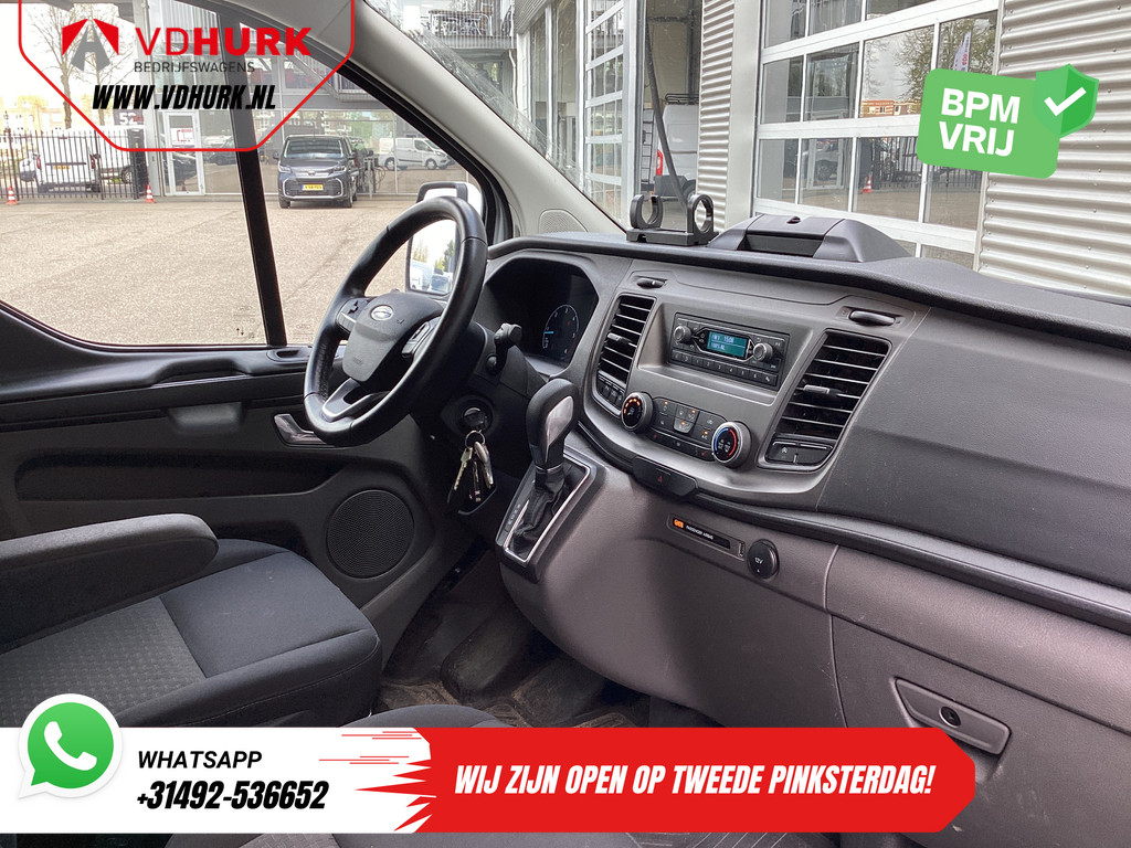 Ford Transit Custom Bestelbus 2.0 TDCI 130 pk Aut. 2x Schuifdeur/ Standkachel/ Stoelverw./ Airco/ Cruise/ Inrichting/ PDC/ DAB/ Dakdragers 2