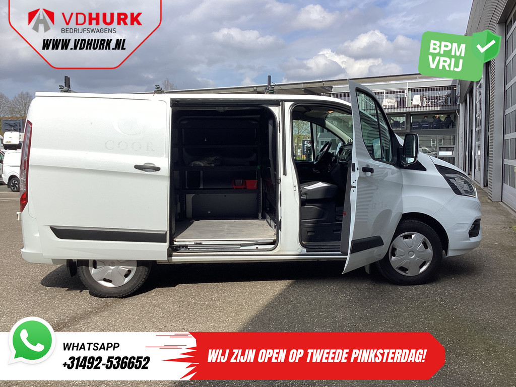 Ford Transit Custom Bestelbus 2.0 TDCI 130 pk Aut. 2x Schuifdeur/ Standkachel/ Stoelverw./ Airco/ Cruise/ Inrichting/ PDC/ DAB/ Dakdragers 5
