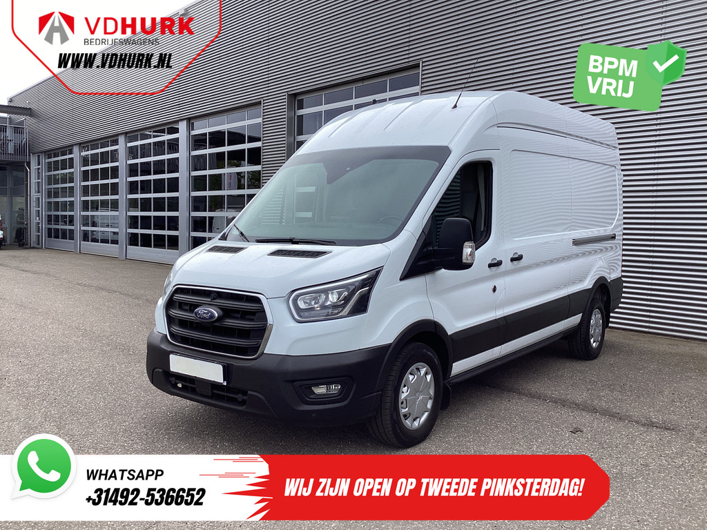 Ford Transit Bestelbus 350 2.0 TDCI 185 pk Aut. L3H3 Riem V.V/ 2xSchuifdeur/ Bi-Xenon/ Elek.Stoel/ Carplay/ Stoelverw./ Camera/ Cruise/ PDC/ Navi 6