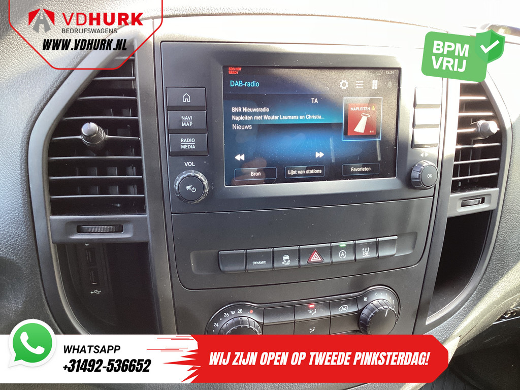Mercedes-Benz Vito Bestelbus 119 CDI Aut. L2 LED/ Standkachel/ Carplay/ Cruise/ Airco/ Camera/ PDC V+A/ LMV 8