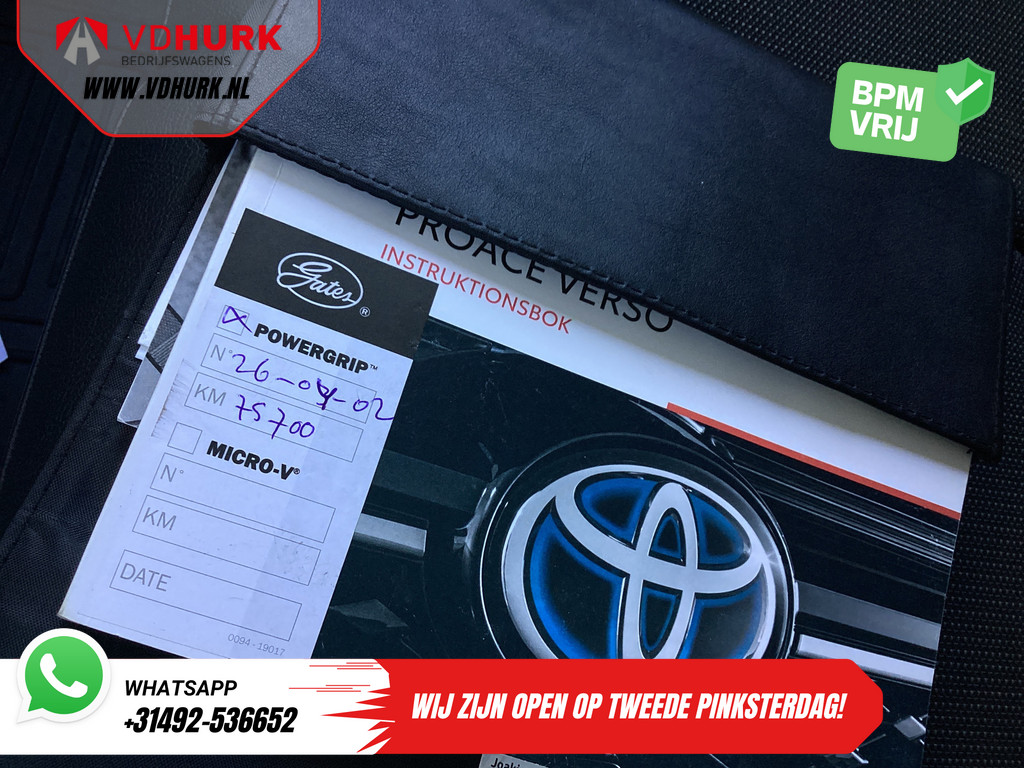 Toyota ProAce Worker Bestelbus 1.5 2x Schuifdeur/ Adapt.Cruise/ Head-up/ Standkachel/ Inrichting/ Stoelverw./ Carplay/ Camera/ Keyless/ Climate/ Trekhaak 19