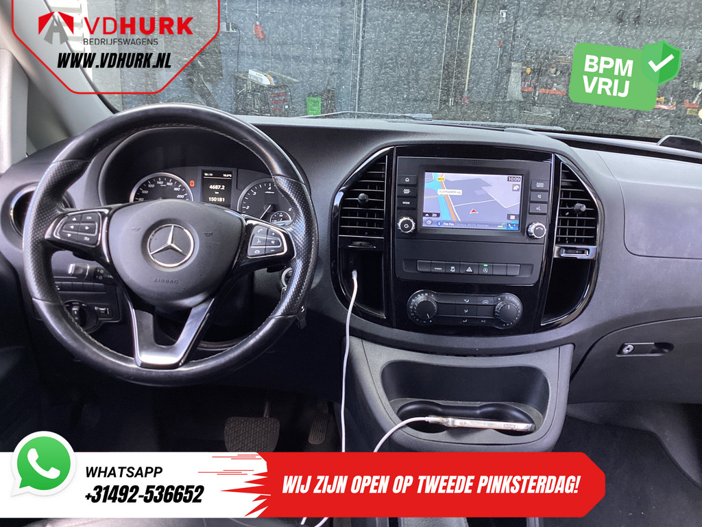 Mercedes-Benz Vito Bestelbus 116 CDI Aut. DC Dubbel Cabine Leder/ Stoelverw./ 19” LMV/ Glaslook/ Camera/ Navi/ PDC/ Trekhaak/ Cruise 2