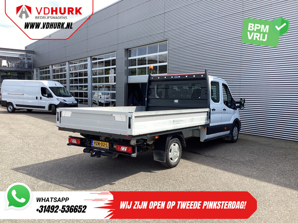 Ford Transit Open laadbak 2.0 TDCI 130 pk DC Dubbel Cabine Open Laadbak/ 7 Pers./ 3.0t Trekverm./ Carplay/ Cruise/ Climate/ Pick Up 8