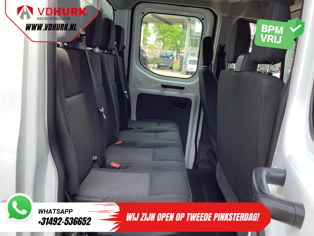 Ford Transit Open laadbak 2.0 TDCI 130 pk DC Dubbel Cabine Open Laadbak/ 7 Pers./ 3.0t Trekverm./ Carplay/ Cruise/ Climate/ Pick Up 9
