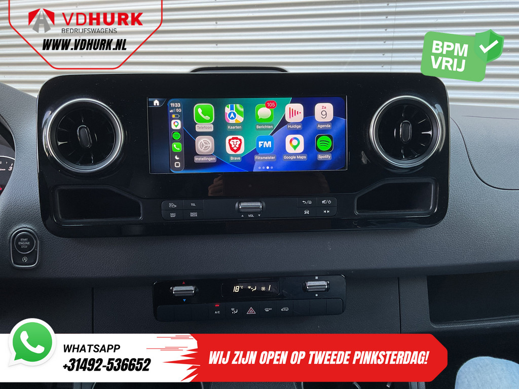 Mercedes-Benz Sprinter Bestelbus 317 CDI Aut. L2H2 3.5t Trekverm./ LED/ Gev.Stoel/ Carplay/ Inrichting/ Navi/ Cruise/ Camera/ Sidesteps/ 18”LMV 15