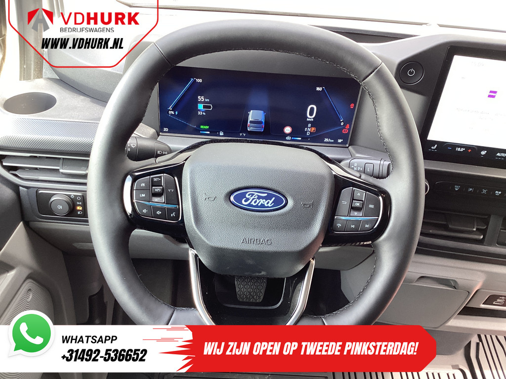 Ford E-Transit Custom Bestelbus 71 kWh L2 360 km WLTP Garantie t/m 2028/ LED/ Snellader/ Standkachel/ Stoelverw./ Stuurverw./ Carplay/ Camera/ PDC/ Climate/ Cru 13