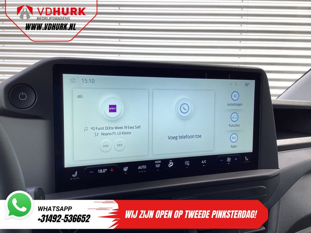 Ford E-Transit Custom Bestelbus 71 kWh L2 360 km WLTP Garantie t/m 2028/ LED/ Snellader/ Standkachel/ Stoelverw./ Stuurverw./ Carplay/ Camera/ PDC/ Climate/ Cru 14