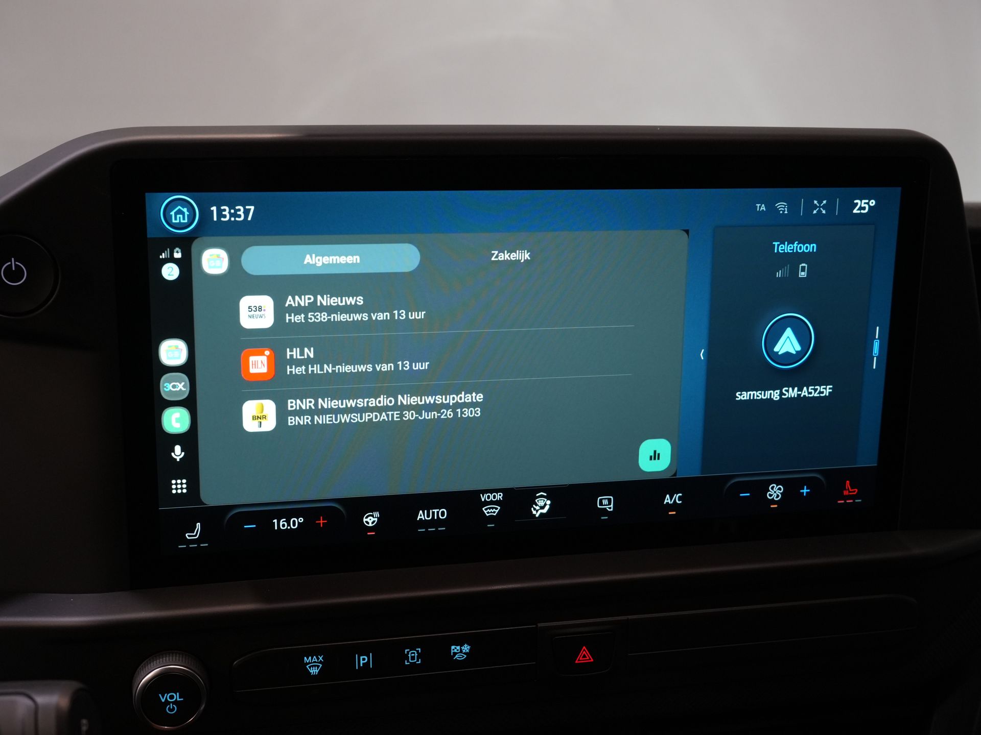 Ford E-Transit Custom Bestelbus L2 330 km WLTP Garantie t/m 2028/ LED/ Snellader/ Standkachel/ Stoelverw./ Stuurverw./ Carplay/ Camera/ PDC/ Climate/ Cruise 25