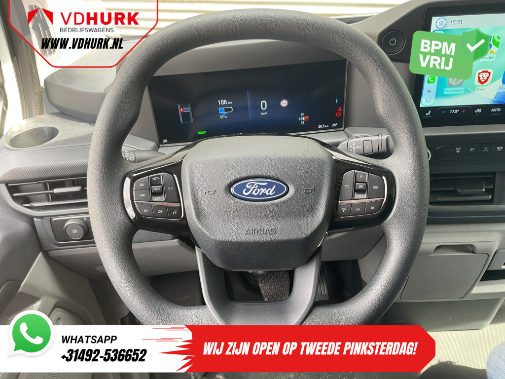Ford E-Transit Custom Bestelbus L2 330 km WLTP LED/ Standkachel/ Stoelverw./ Snellader/ 2.3t Trekverm./ Carplay/ Climate/ Camera/ PDC/ Cruise 14