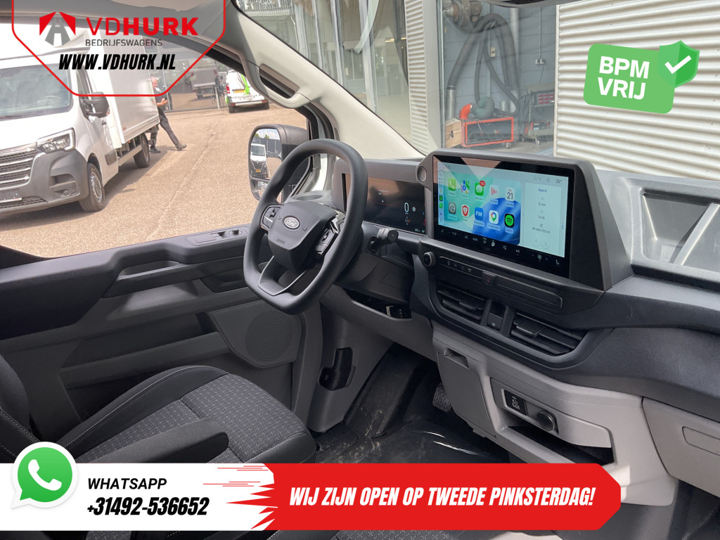 Ford E-Transit Custom Bestelbus L2 330 km WLTP LED/ Standkachel/ Stoelverw./ Snellader/ 2.3t Trekverm./ Carplay/ Climate/ Camera/ PDC/ Cruise 2
