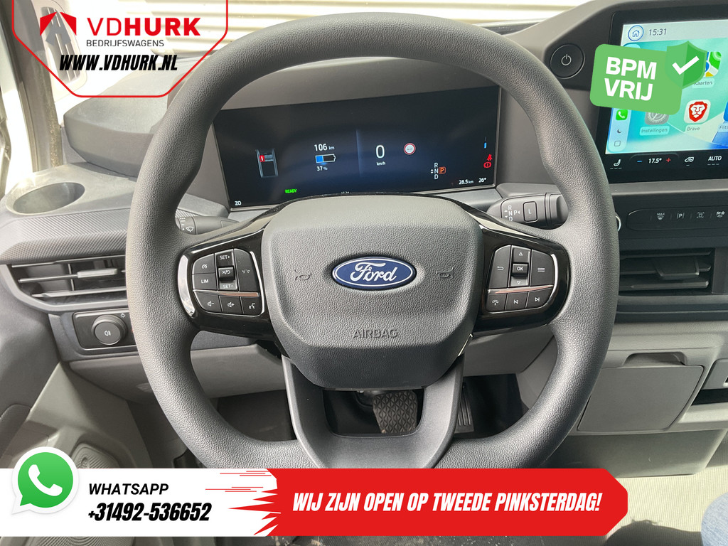 Ford E-Transit Custom Bestelbus L2 330 km WLTP LED/ Standkachel/ Stoelverw./ Snellader/ 2.3t Trekverm./ Carplay/ Climate/ Camera/ PDC/ Cruise 14