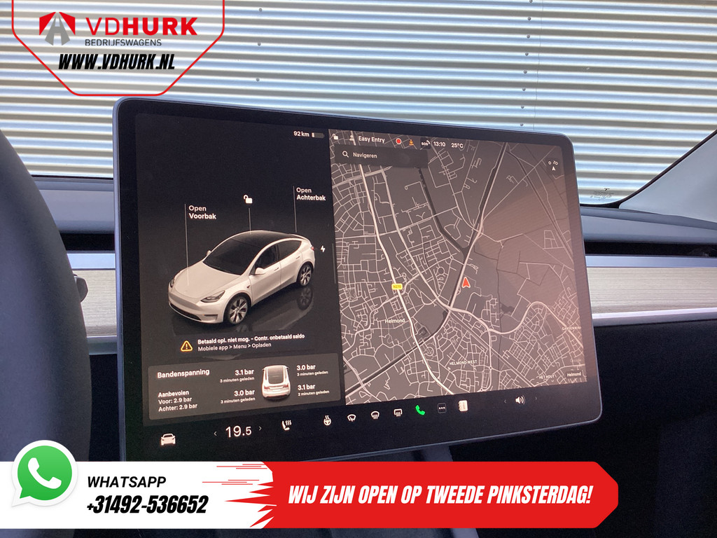 Tesla Model Y SUV Long Range AWD 75 kWh 540 km WLTP MARGE SOH 92%/ Pano/ Warmtepomp/ Adapt.Cruise/ Memory/ Elek.klep/ Stoelverw./ Navi/ 360 camera 12
