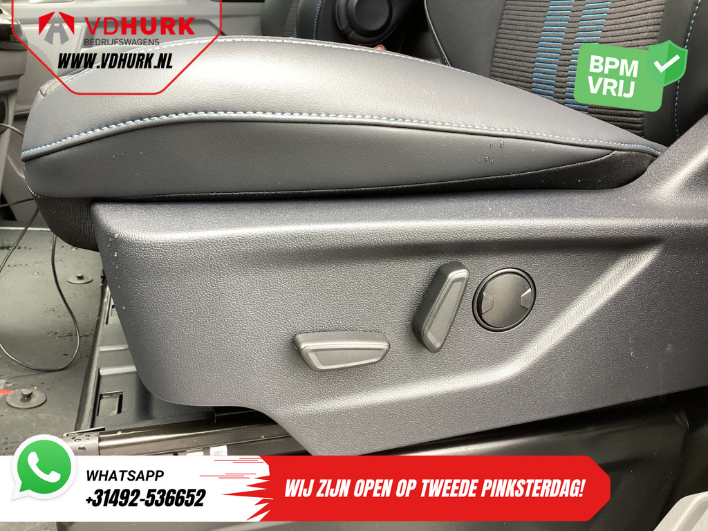 Ford E-Transit Custom Bestelbus Sport L2 330km WLTP LED/ 2x Schuifdeur/ Adapt.Cruise/ Elek.Stoel/ Standkachel/ Stoelverw./ Carplay/ Navi/ Camera/ Climate/ 19” L 20