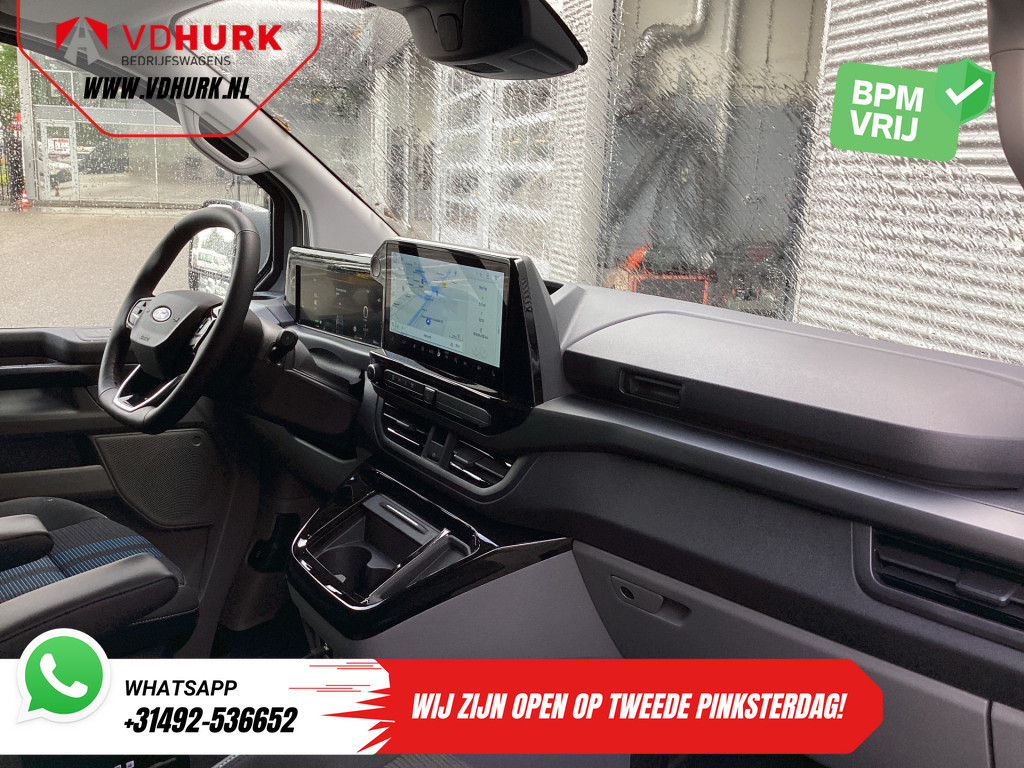 Ford E-Transit Custom Bestelbus Sport L2 330km WLTP LED/ 2x Schuifdeur/ Adapt.Cruise/ Elek.Stoel/ Standkachel/ Stoelverw./ Carplay/ Navi/ Camera/ Climate/ 19” L 11