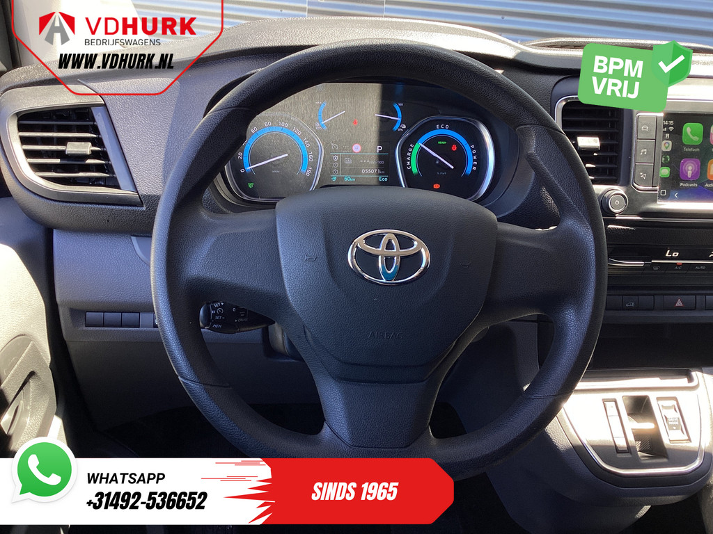 Toyota PROACE Electric Worker Bestelbus L3 75 kWh 345km WLTP 2x Schuifdeur/ LED/ Head-Up/ Snellader/ Keyless/ Stoelverw./ Carplay/ Navi/ Camera/ Climate/ PDC/ LMV/ Crui 12