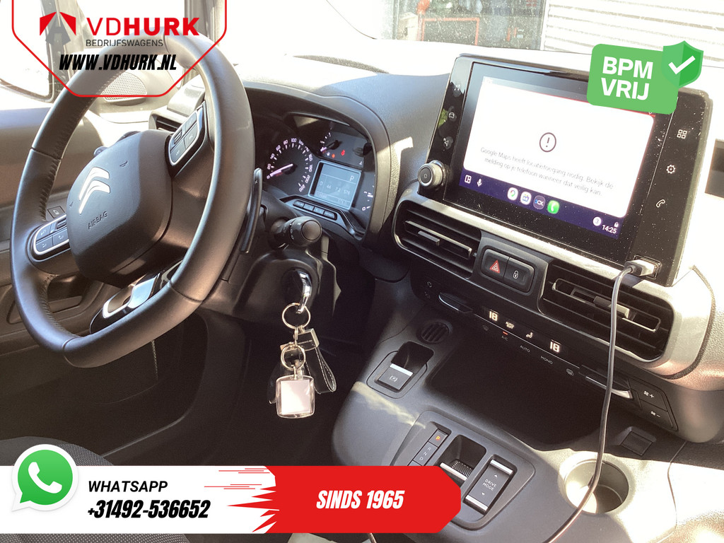 Citroën Berlingo Bestelbus 1.5 HDi 130 pk Aut. L2 3 Pers./ Carplay/ Climate/ Camera/ Standkachel/ Stoelverw/ Trekhaak/ LMV/ Dealer O.H. 2