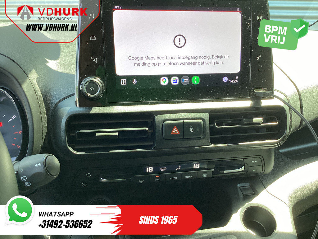 Citroën Berlingo Bestelbus 1.5 HDi 130 pk Aut. L2 3 Pers./ Carplay/ Climate/ Camera/ Standkachel/ Stoelverw/ Trekhaak/ LMV/ Dealer O.H. 7