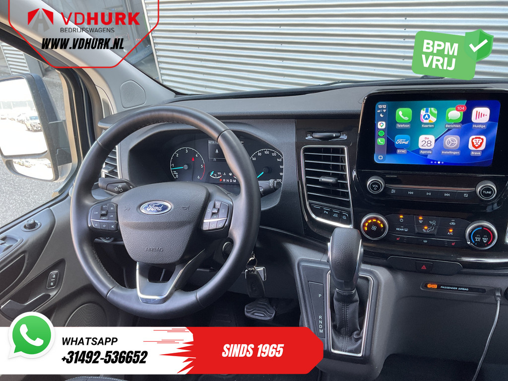 Ford Transit Custom Bestelbus 2.0 TDCI 170 pk Aut. L2 DC Dubbel Cabine 2xSchuifdeur/ Carplay/ Stoelverw./ Navi/ Airco/ Camera/ Cruise/ 16”LMV/ PDC/ Trekhaak 13