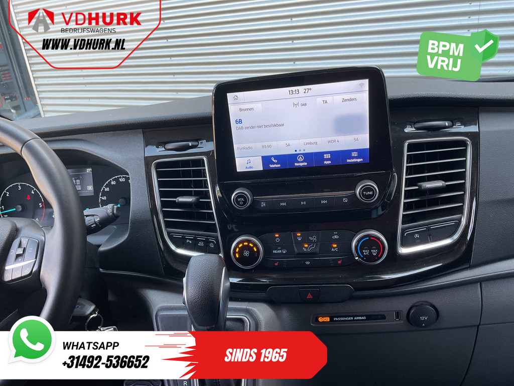 Ford Transit Custom Bestelbus 2.0 TDCI 170 pk Aut. L2 DC Dubbel Cabine 2xSchuifdeur/ Carplay/ Stoelverw./ Navi/ Airco/ Camera/ Cruise/ 16”LMV/ PDC/ Trekhaak 14