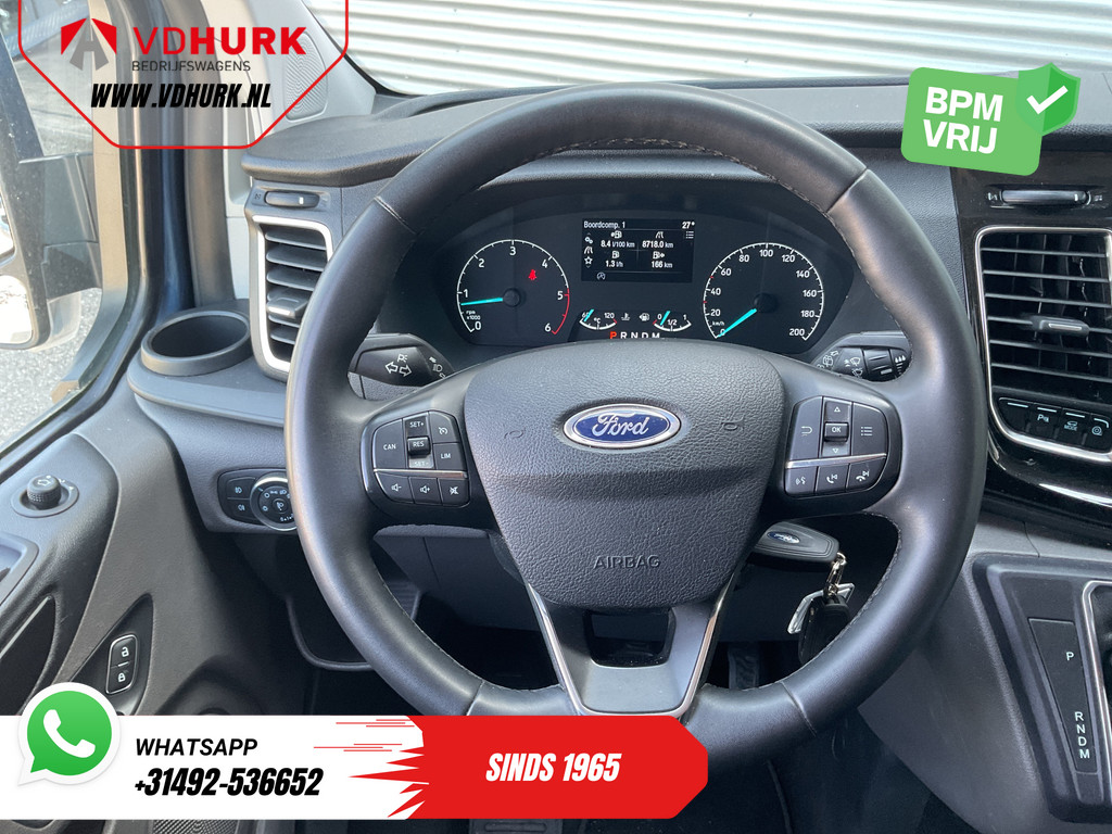 Ford Transit Custom Bestelbus 2.0 TDCI 170 pk Aut. L2 DC Dubbel Cabine 2xSchuifdeur/ Carplay/ Stoelverw./ Navi/ Airco/ Camera/ Cruise/ 16”LMV/ PDC/ Trekhaak 15