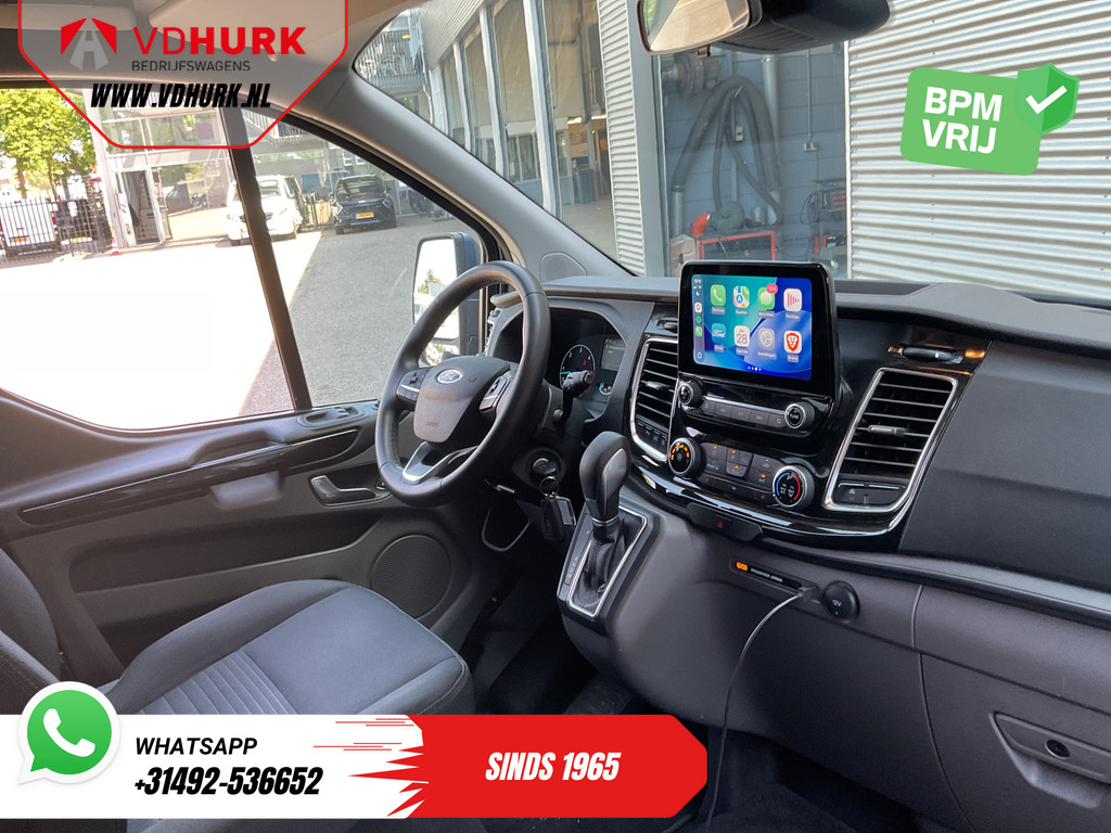 Ford Transit Custom Bestelbus 2.0 TDCI 170 pk Aut. L2 DC Dubbel Cabine 2xSchuifdeur/ Carplay/ Stoelverw./ Navi/ Airco/ Camera/ Cruise/ 16”LMV/ PDC/ Trekhaak 2