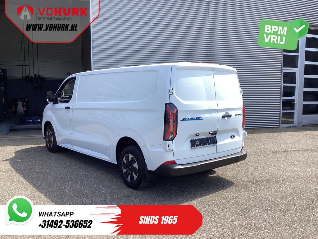 Ford E-Transit Custom Bestelbus L2 330 km WLTP Garantie t/m 2028/ LED/ Snellader/ Standkachel/ Stoelverw./ Stuurverw./ Carplay/ Camera/ PDC/ Climate/ Cruise 1
