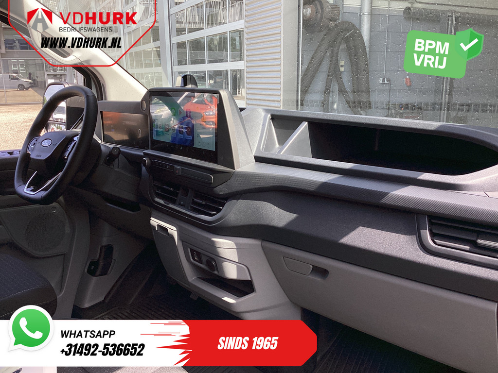 Ford E-Transit Custom Bestelbus L2 330 km WLTP Garantie t/m 2028/ LED/ Snellader/ Standkachel/ Stoelverw./ Stuurverw./ Carplay/ Camera/ PDC/ Climate/ Cruise 10