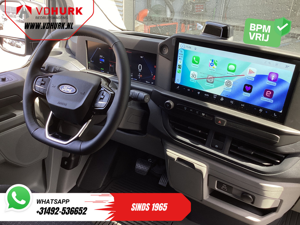Ford E-Transit Custom Bestelbus L2 330 km WLTP Garantie t/m 2028/ LED/ Snellader/ Standkachel/ Stoelverw./ Stuurverw./ Carplay/ Camera/ PDC/ Climate/ Cruise 2