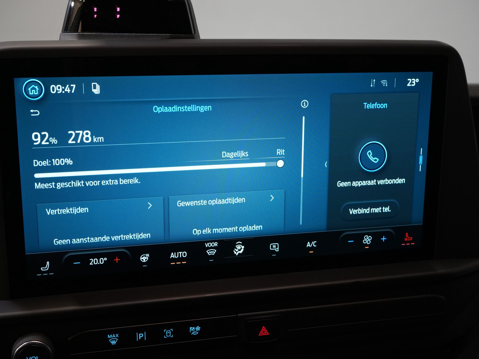 Ford E-Transit Custom Bestelbus L2 330 km WLTP Garantie t/m 2028/ LED/ Snellader/ Standkachel/ Stoelverw./ Stuurverw./ Carplay/ Camera/ PDC/ Climate/ Cruise 23