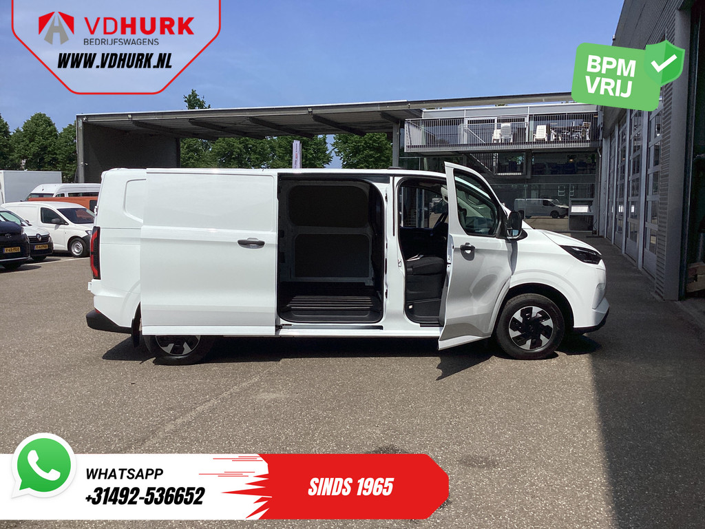 Ford E-Transit Custom Bestelbus L2 330 km WLTP Garantie t/m 2028/ LED/ Snellader/ Standkachel/ Stoelverw./ Stuurverw./ Carplay/ Camera/ PDC/ Climate/ Cruise 5