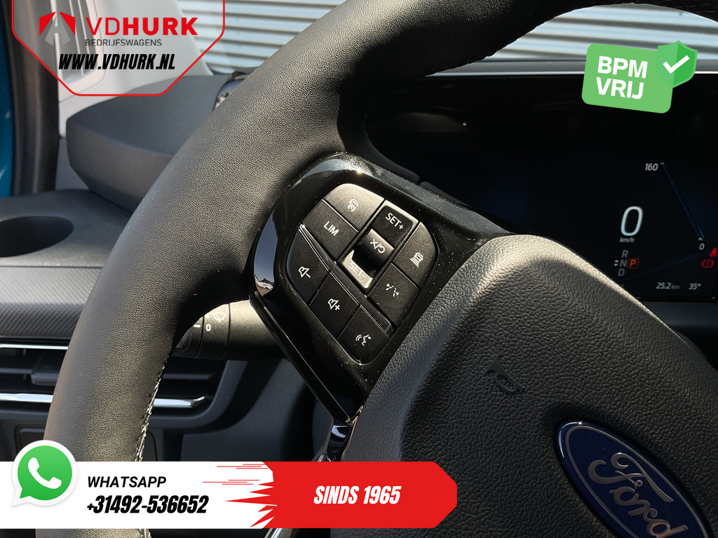 Ford E-Transit Custom Bestelbus 218 pk 330 km WLTP L2 Limited B&O/ Adapt.Cruise/ Elek.Trekhaak/ Standkachel/ Stoelverw./ Stuurverw./ Carplay/ Navi/ 360.Camera/  18