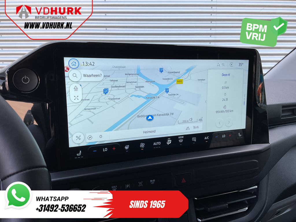Ford E-Transit Custom Bestelbus 218 pk 330 km WLTP L2 Limited B&O/ Adapt.Cruise/ Elek.Trekhaak/ Standkachel/ Stoelverw./ Stuurverw./ Carplay/ Navi/ 360.Camera/  19