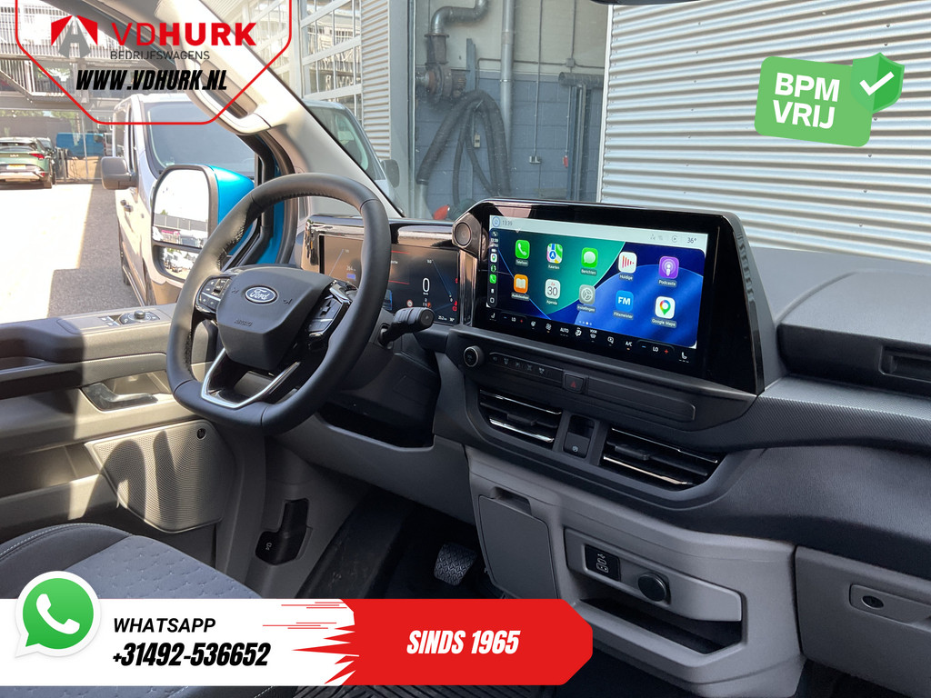 Ford E-Transit Custom Bestelbus 218 pk 330 km WLTP L2 Limited B&O/ Adapt.Cruise/ Elek.Trekhaak/ Standkachel/ Stoelverw./ Stuurverw./ Carplay/ Navi/ 360.Camera/  2