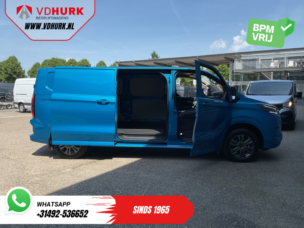 Ford E-Transit Custom Bestelbus 218 pk 330 km WLTP L2 Limited B&O/ Adapt.Cruise/ Elek.Trekhaak/ Standkachel/ Stoelverw./ Stuurverw./ Carplay/ Navi/ 360.Camera/  5