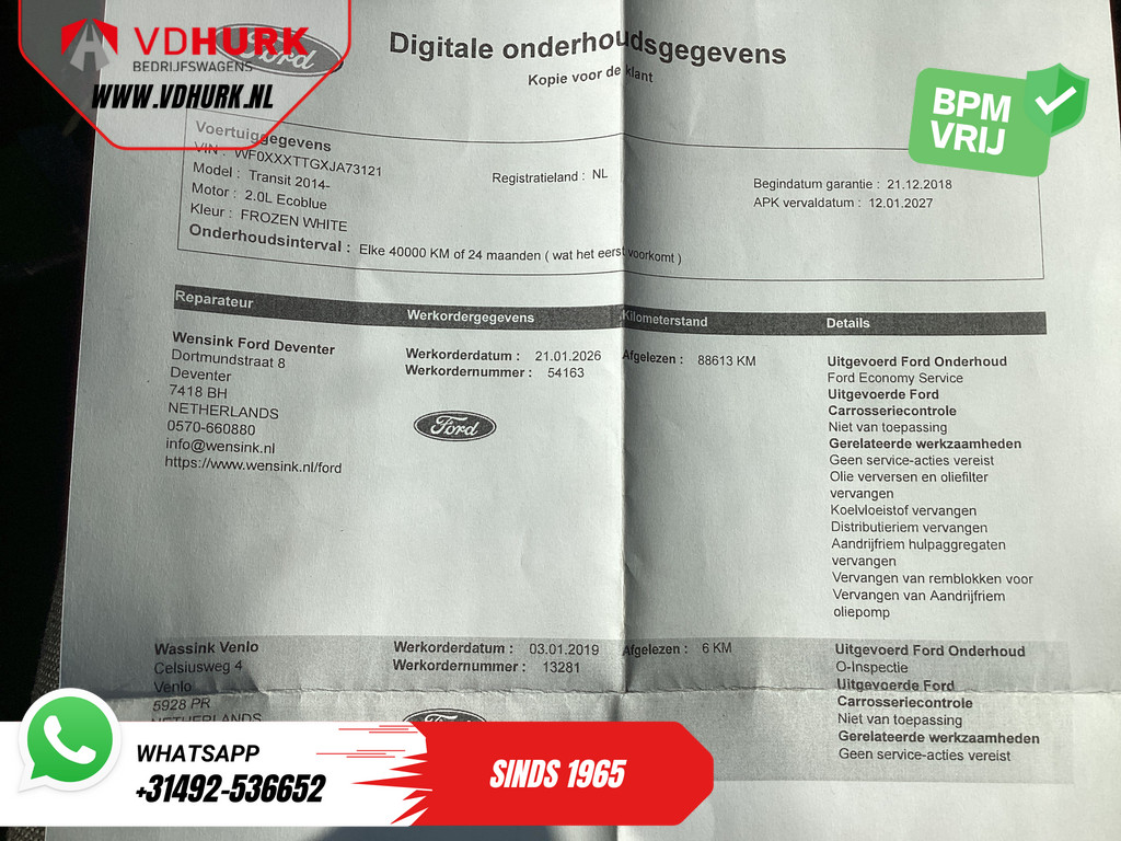 Ford Transit Bestelbus 2.0 TDCI 130 pk L2H2 Trend 2.8t Trekverm./ DB-VV./ Navi/ Camera/ Cruise/ Imperiaal/ Rearstep/ Trekhaak 11