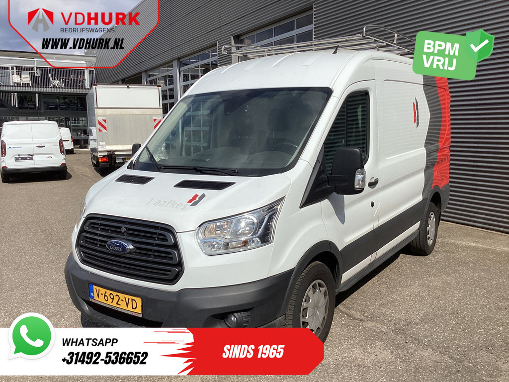 Ford Transit Bestelbus 2.0 TDCI 130 pk L2H2 Trend 2.8t Trekverm./ DB-VV./ Navi/ Camera/ Cruise/ Imperiaal/ Rearstep/ Trekhaak 7