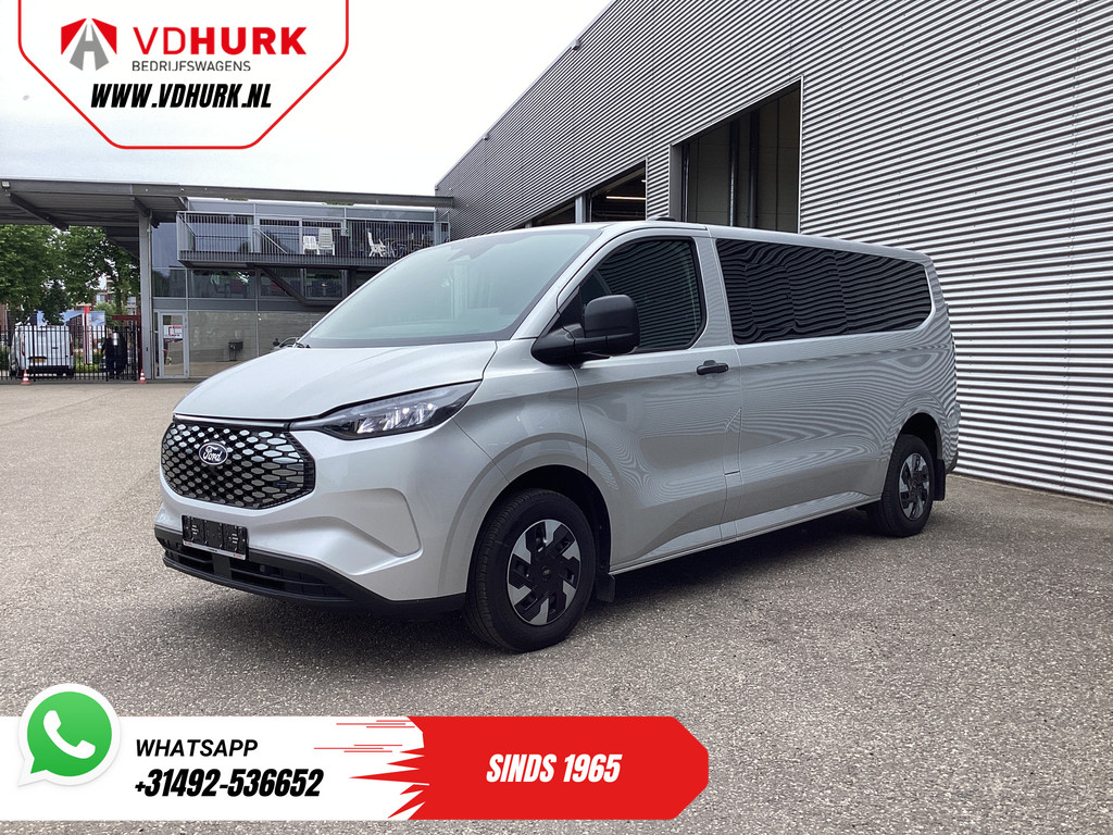 Ford E-Transit Custom Personenvervoer 320 km WLTP L2 Combi/ Kombi/ 9 pers./ LED/ Standkachel/ Stoelverw/ Stuurverw./ Carplay/ Camera/ Climate/ PDC/ Cruise 8