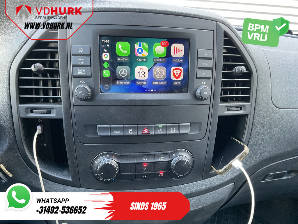Mercedes-Benz Vito Bestelbus 119 CDI Aut. L3 LED/ Carplay/ Stoelverw./ Standkachel/ Navi/ Cruise/ Camera/ Airco/ 17”LMV/ PDC/ Dakdragers/ Trekhaak 16