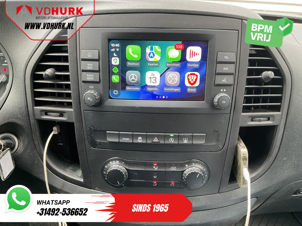 Mercedes-Benz Vito Bestelbus 119 CDI Aut. L3 LED/ Carplay/ Stoelverw./ Standkachel/ Navi/ Cruise/ Camera/ Airco/ 17”LMV/ PDC/ Dakdragers/ Trekhaak 15